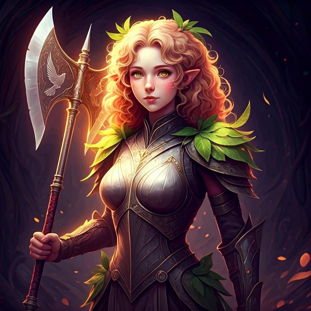 Peachchild Leshy Warpriest with Greataxe