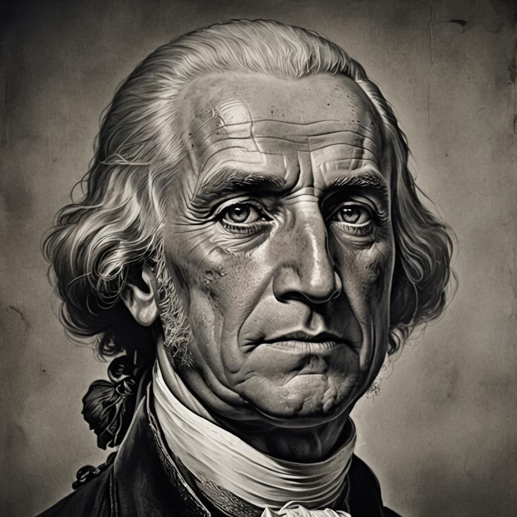 George Washington Portrait in Dramatic Lighting