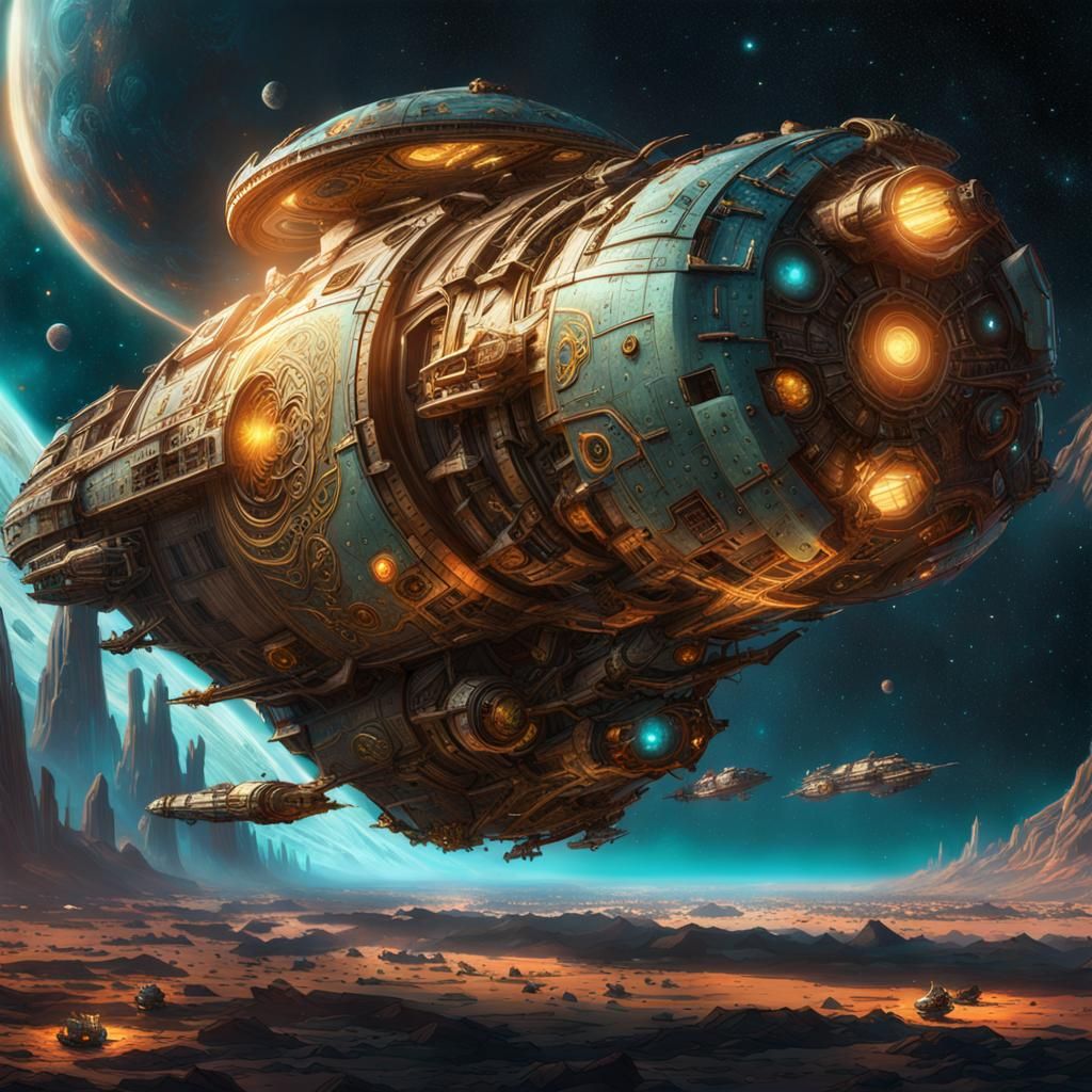 Firefly Serenity Spaceship in Outer Space