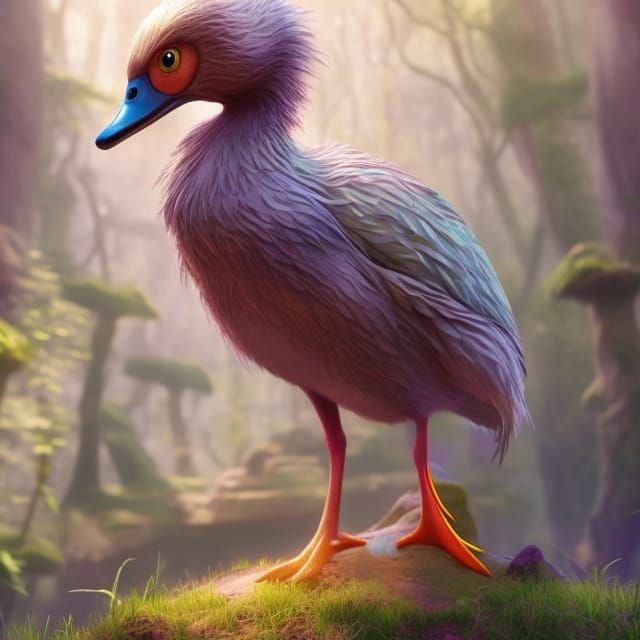 Ornate Duck Leg with Holographic Wings in 3D