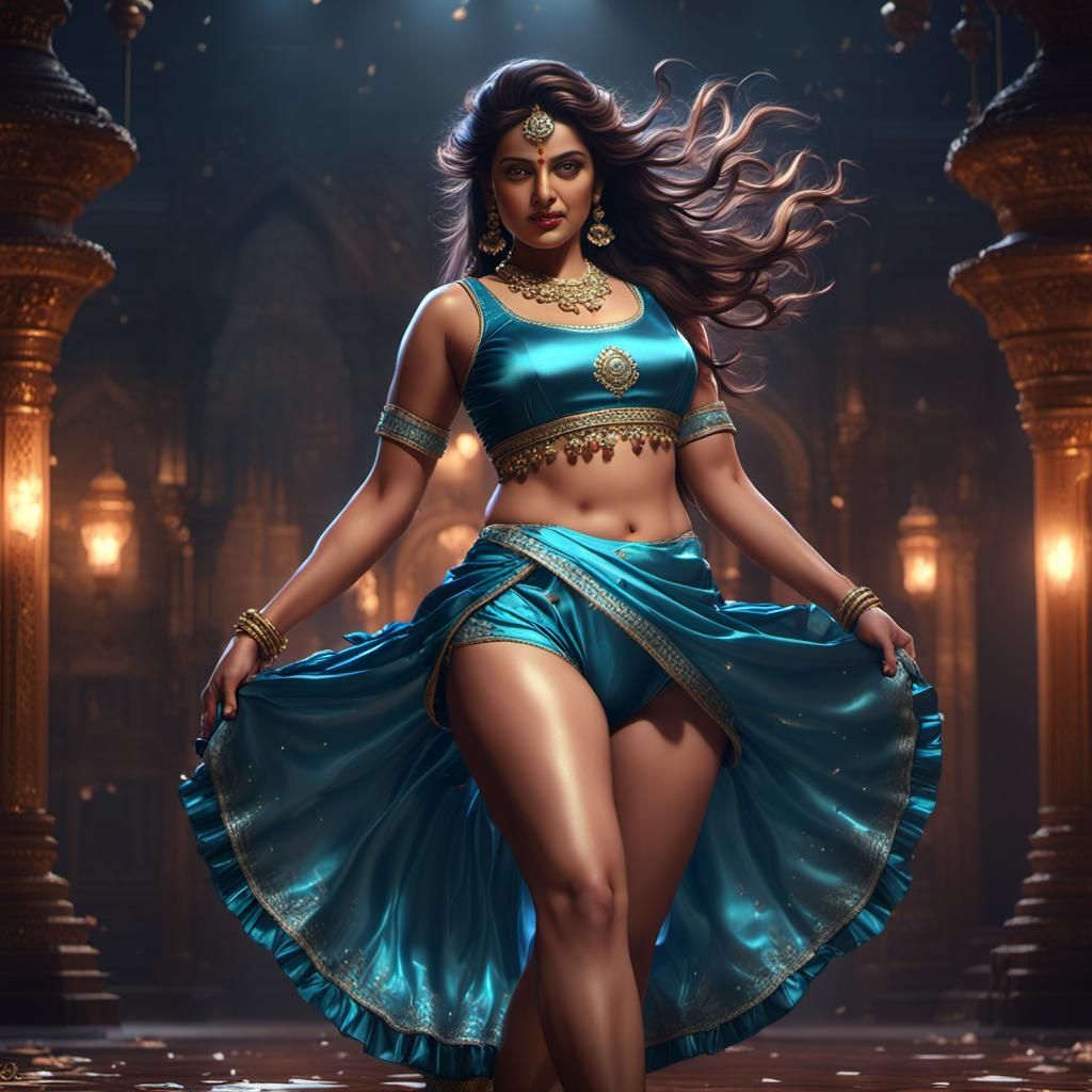 Fantasy Portrait of Curvy Indian Beauty in 8K