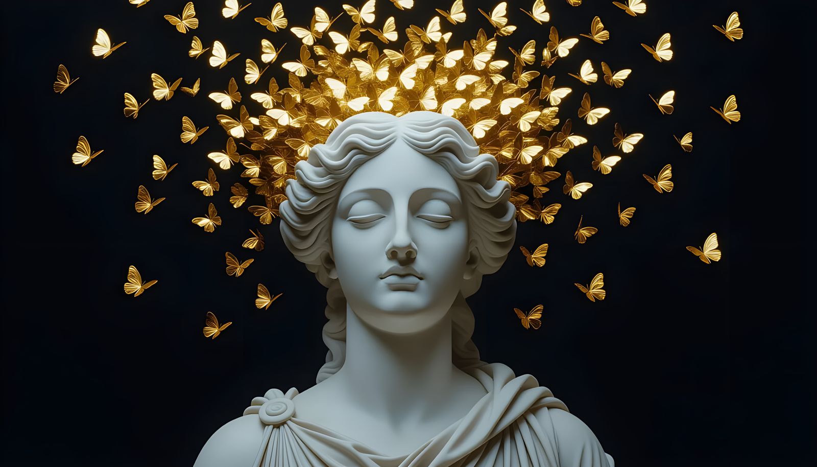 Muse Statue Exploding into Masterpiece Images