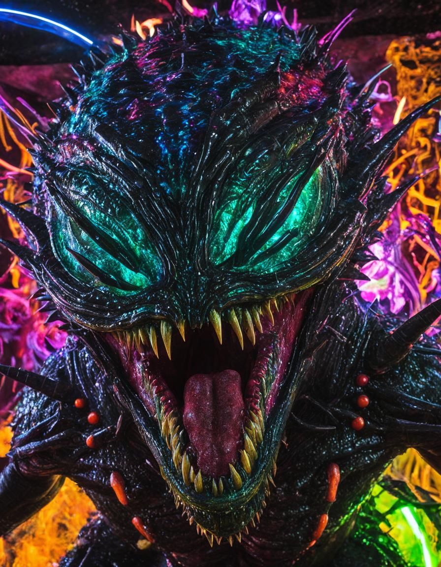 Jello-Powered Alien Monster in Halloween Dreamscape