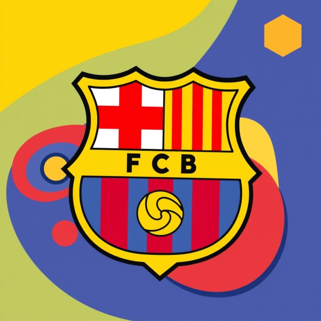 FC Barcelona Logo in Catalan Artistic Styles