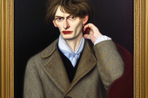 Dorian Gray Portrait in Oil Painting Style