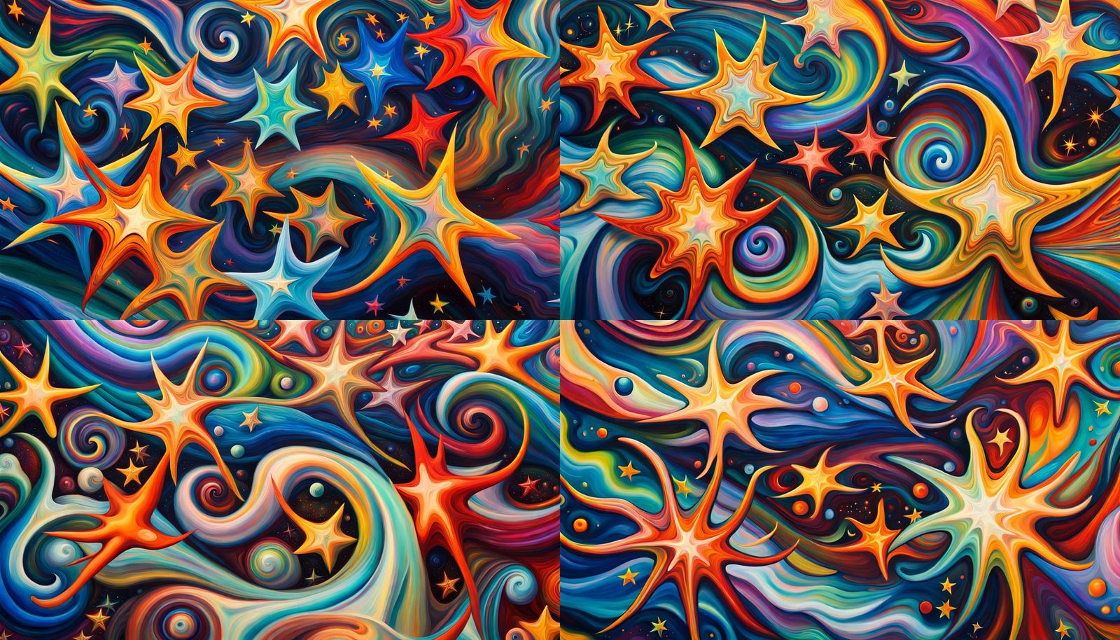 Cosmic Star Cluster Formation as Abstract Oil Painting