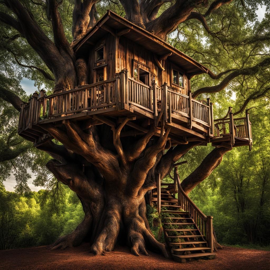 Hyperrealistic Treehouse for Loki in Cinematic Style