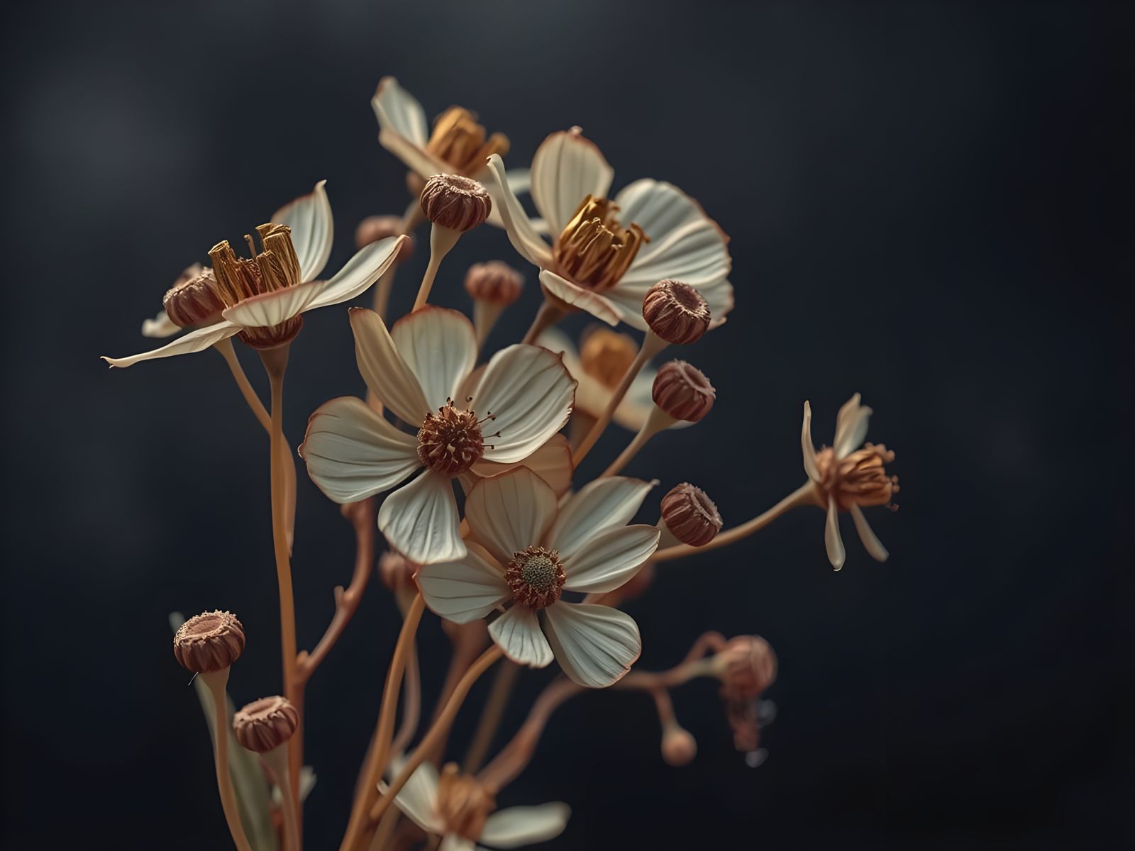 Surreal Flower Blooms in Ethereal Dreamscape