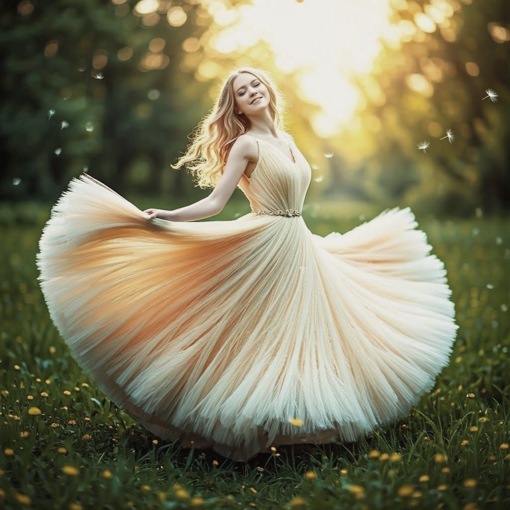 Ethereal Dandelion Fairy in a Whimsical World