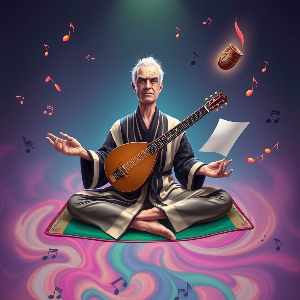 Sting Meditating in Midair: Hyper-Detailed Candy Art