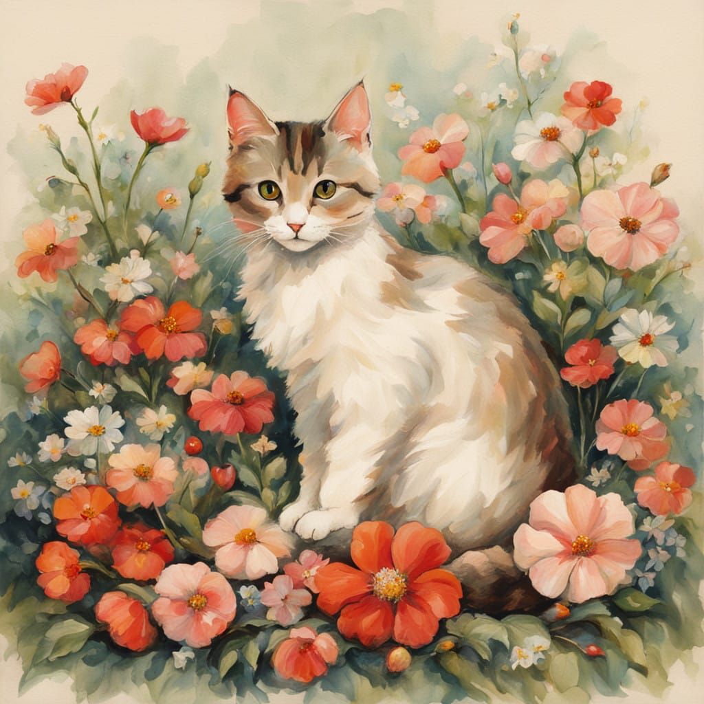 Enchanted Floral Still Life in Dutch Golden Age Style