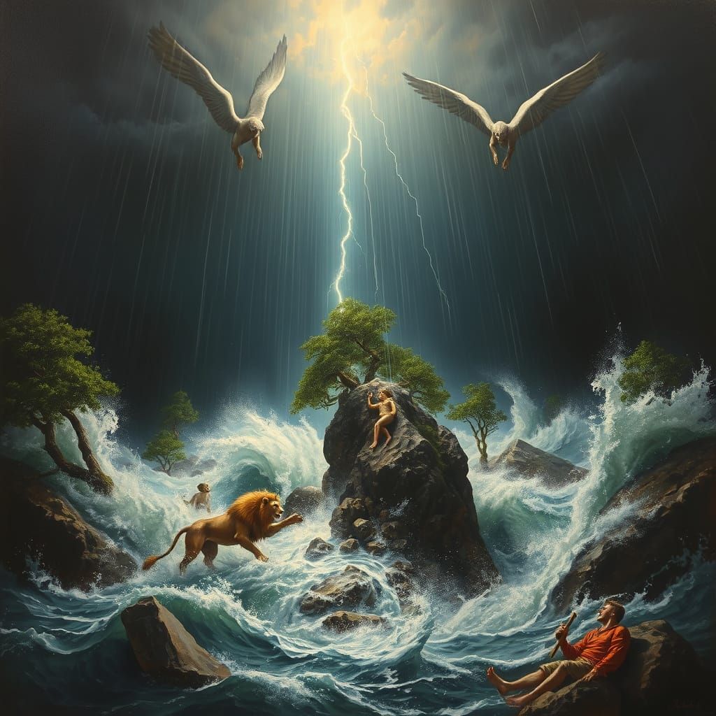 Darkness Descends: Turbulent Waves Engulf Angels, Men, and L...