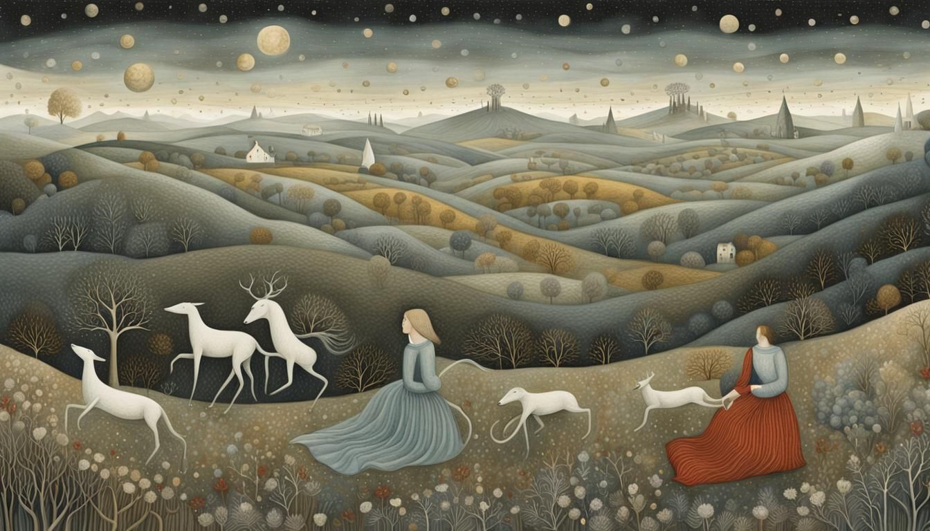 Ethereal Mindscape Concept Art in Mixed-Media Style