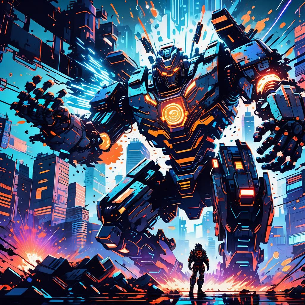 Mecha battle : self-sacrifice