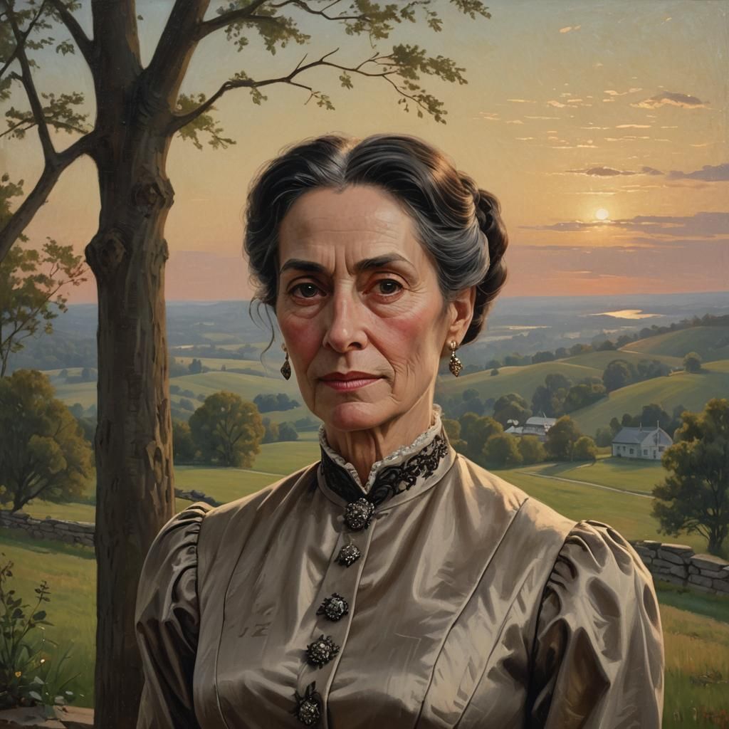 1889 Portrait of Caroline Abraham in American Realism