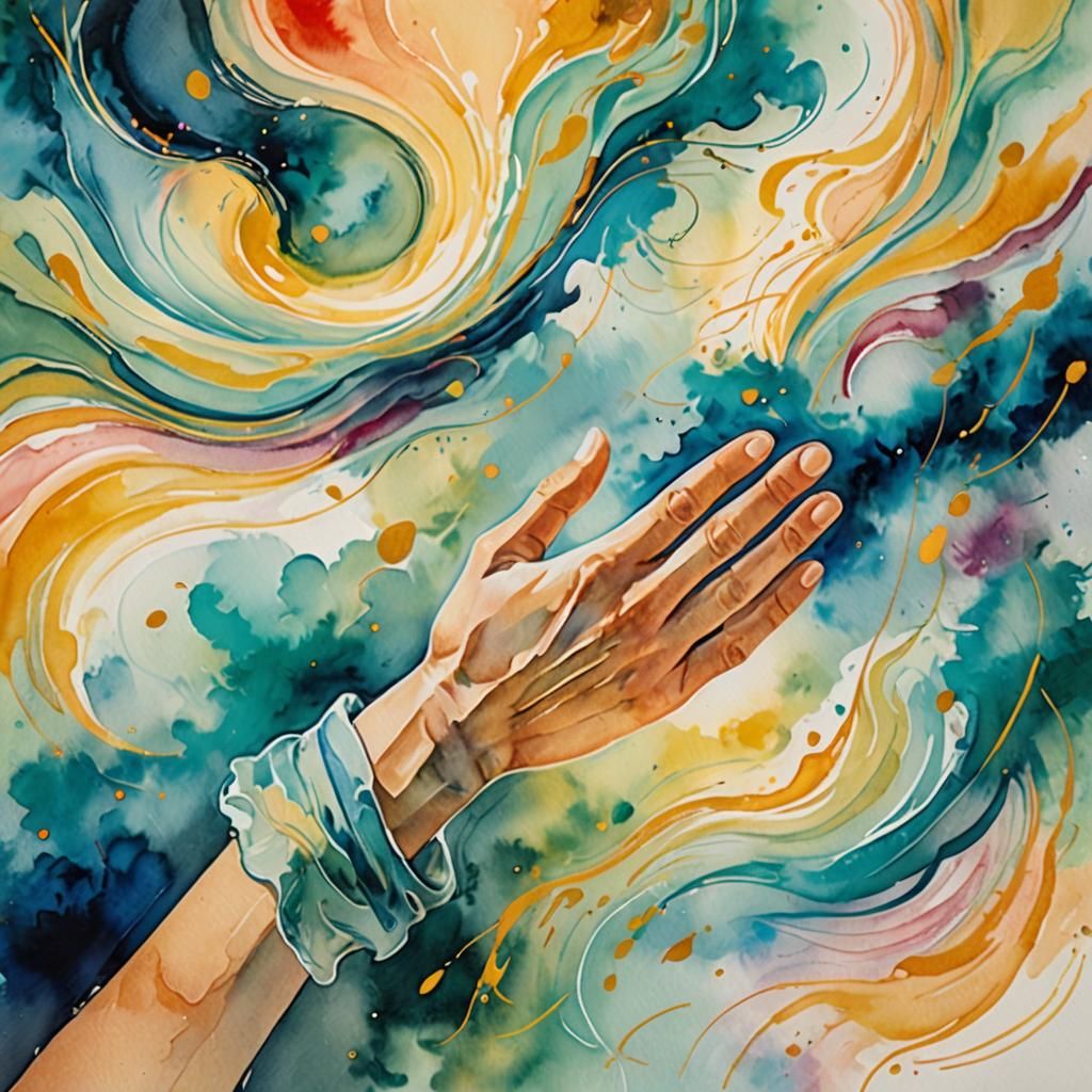 Abstract Expressionist Mental Health Image in Watercolor