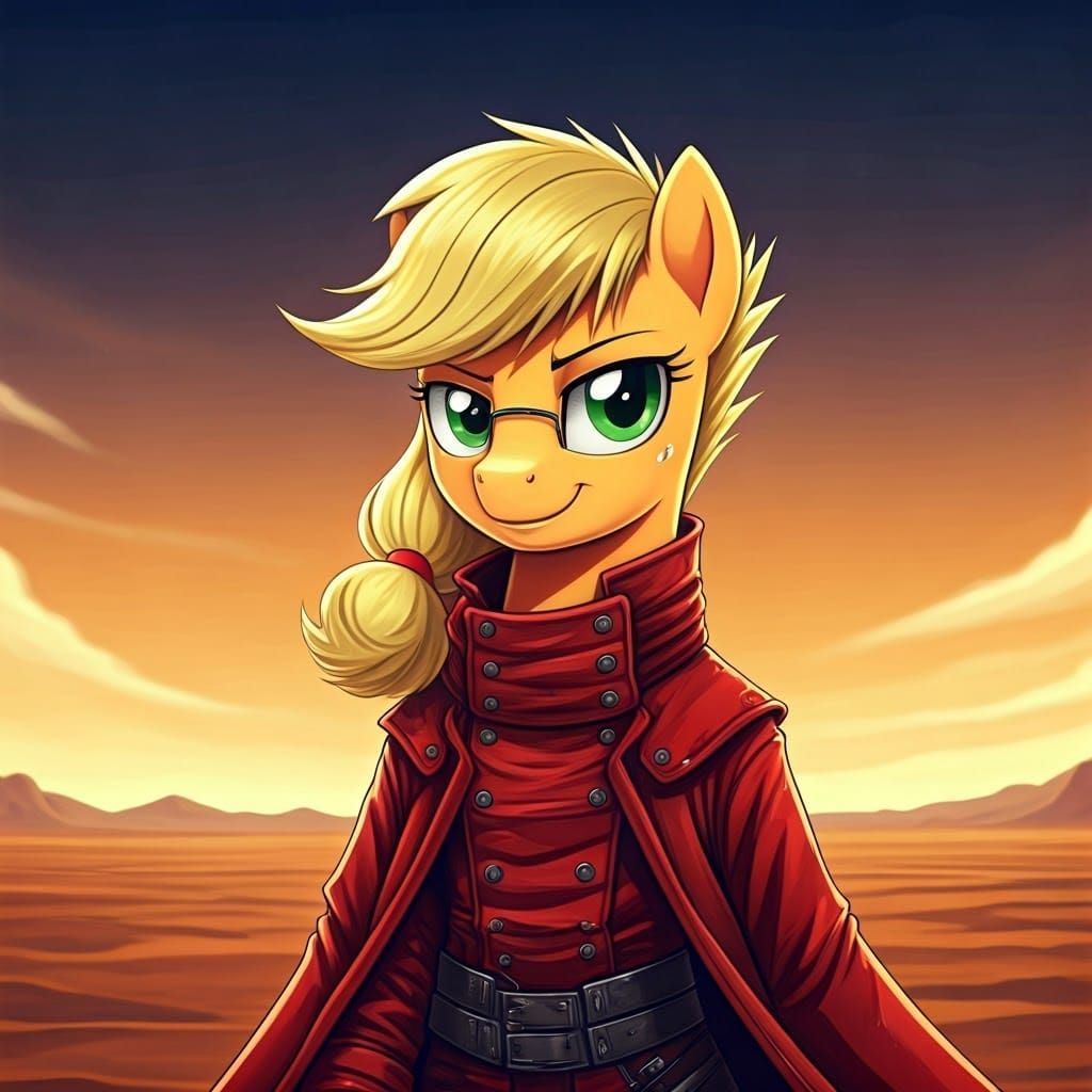 Heroic Pony Applejack as Vash the Stampede in Vibrant Manga ...