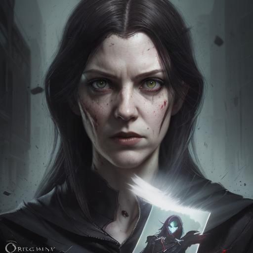 Sinister Portrait with Intense Lighting