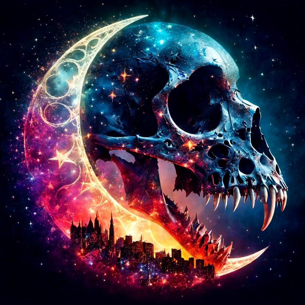 Dragon Skull City in Anime Style