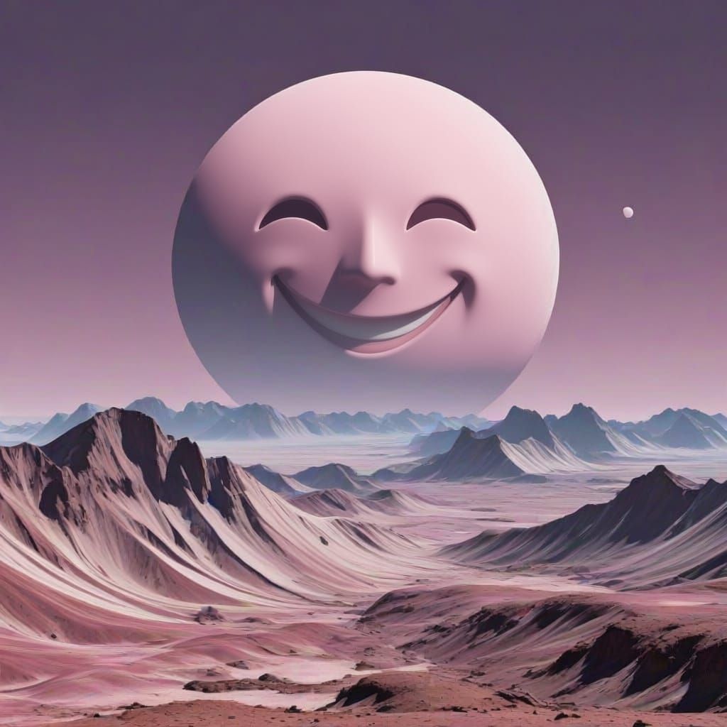 AI Generates A Smiling Moon