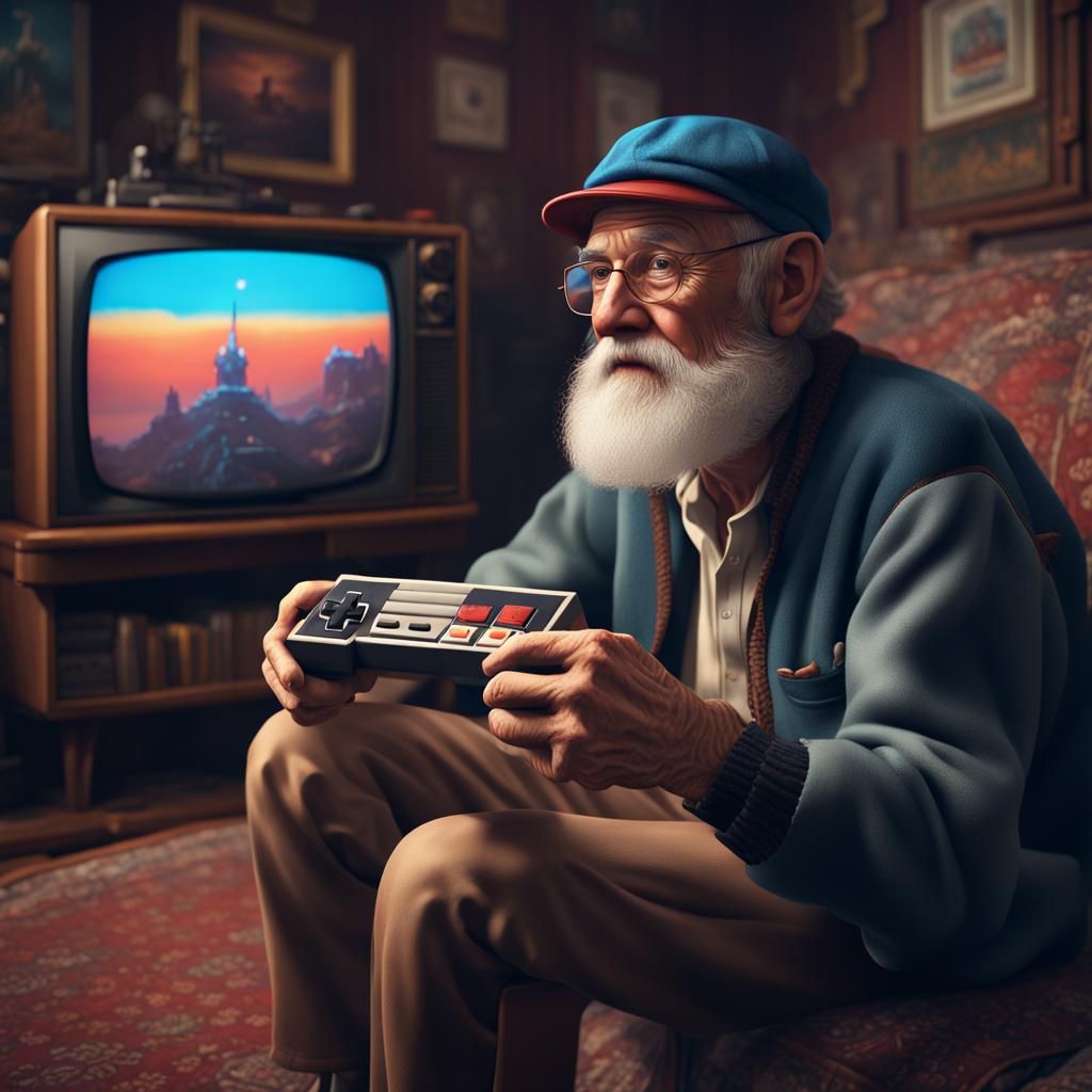 Old Man Gaming: Retro Video Game Art