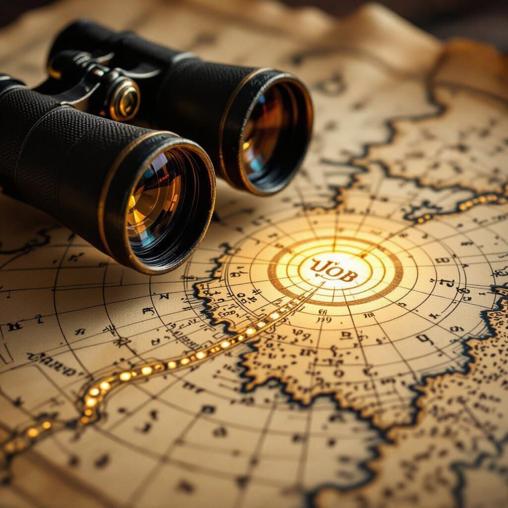 Stylized Map Reveals Golden Path to Job Bullseye Through Bin...