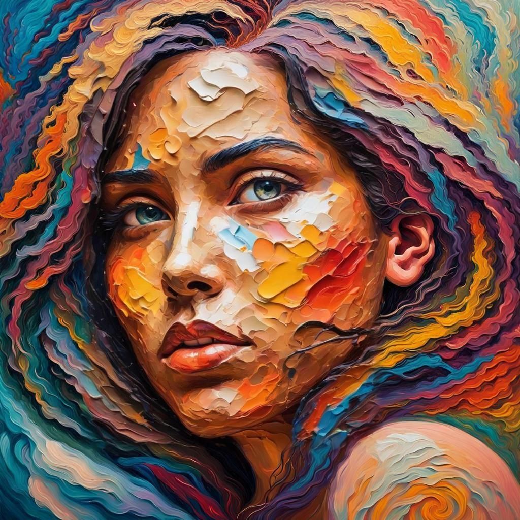 Colorful Impasto Art: Depth, Emotion, and Texture