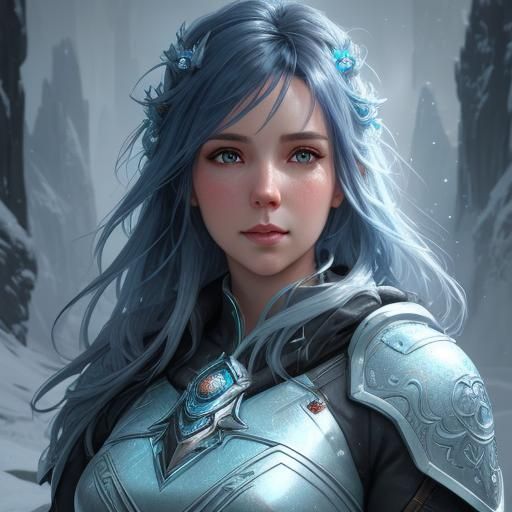 Fantasy Portrait in Art Nouveau Style