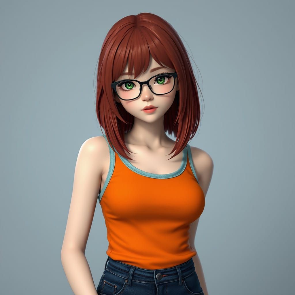 Gothic Beauty in Red Hair