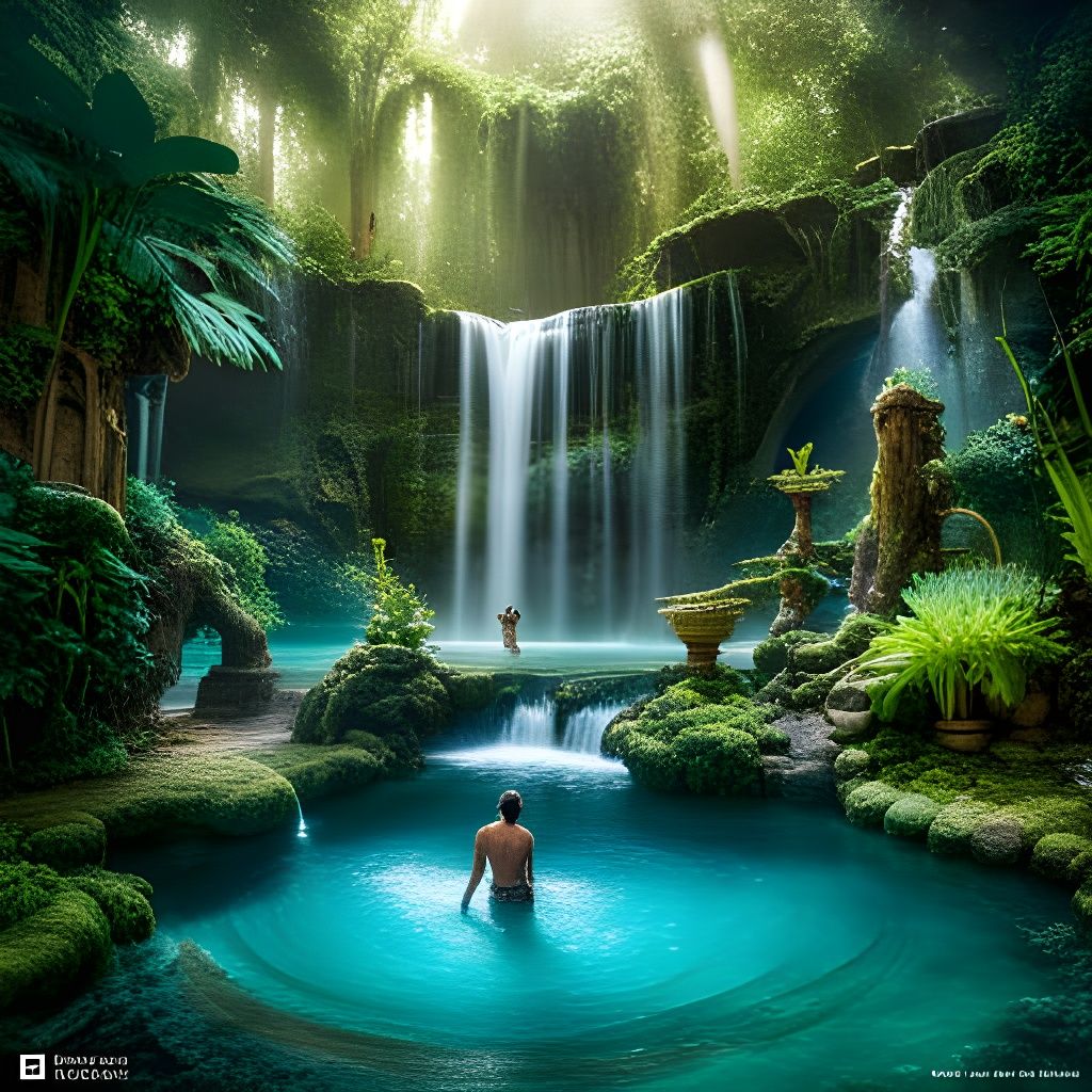 Enchanted Roman Pool: HD Octane Photography