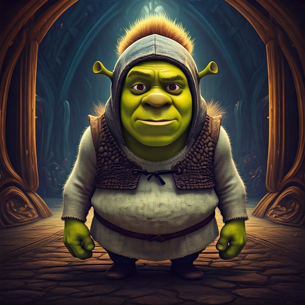 Shrek-Inspired Minions in a Fantastical Environment