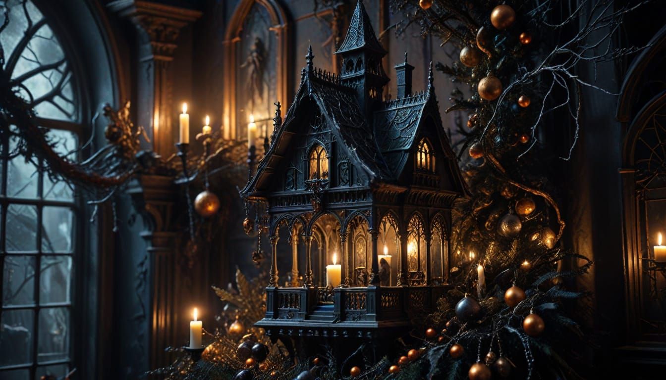 Haunted Mansion Christmas Eerie Gothic Atmosphere