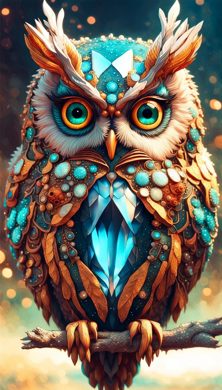 Topaz Owl Fantasycore Artwork