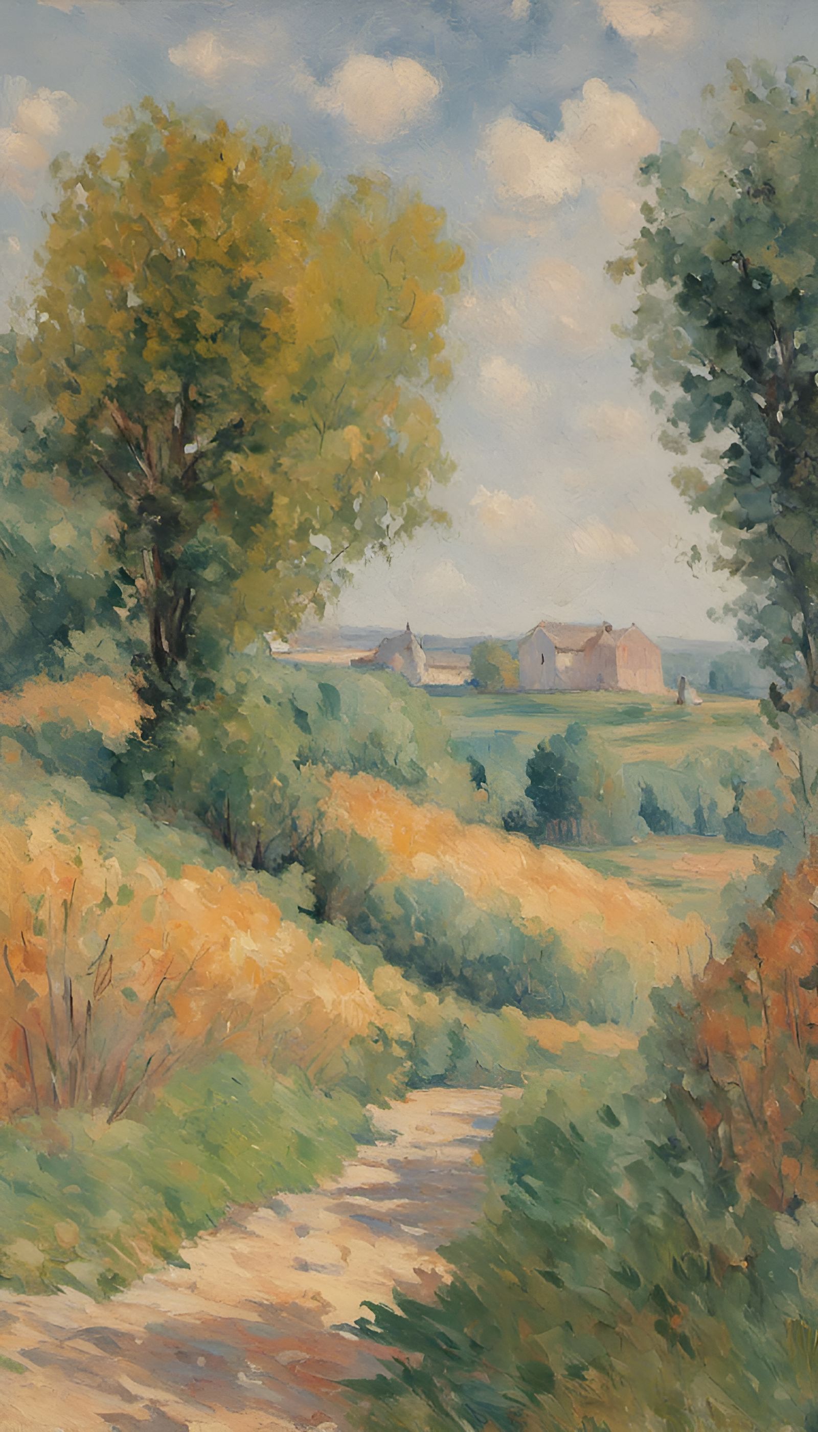 Impressionistic Countryside Landscape: A French Masterpiece