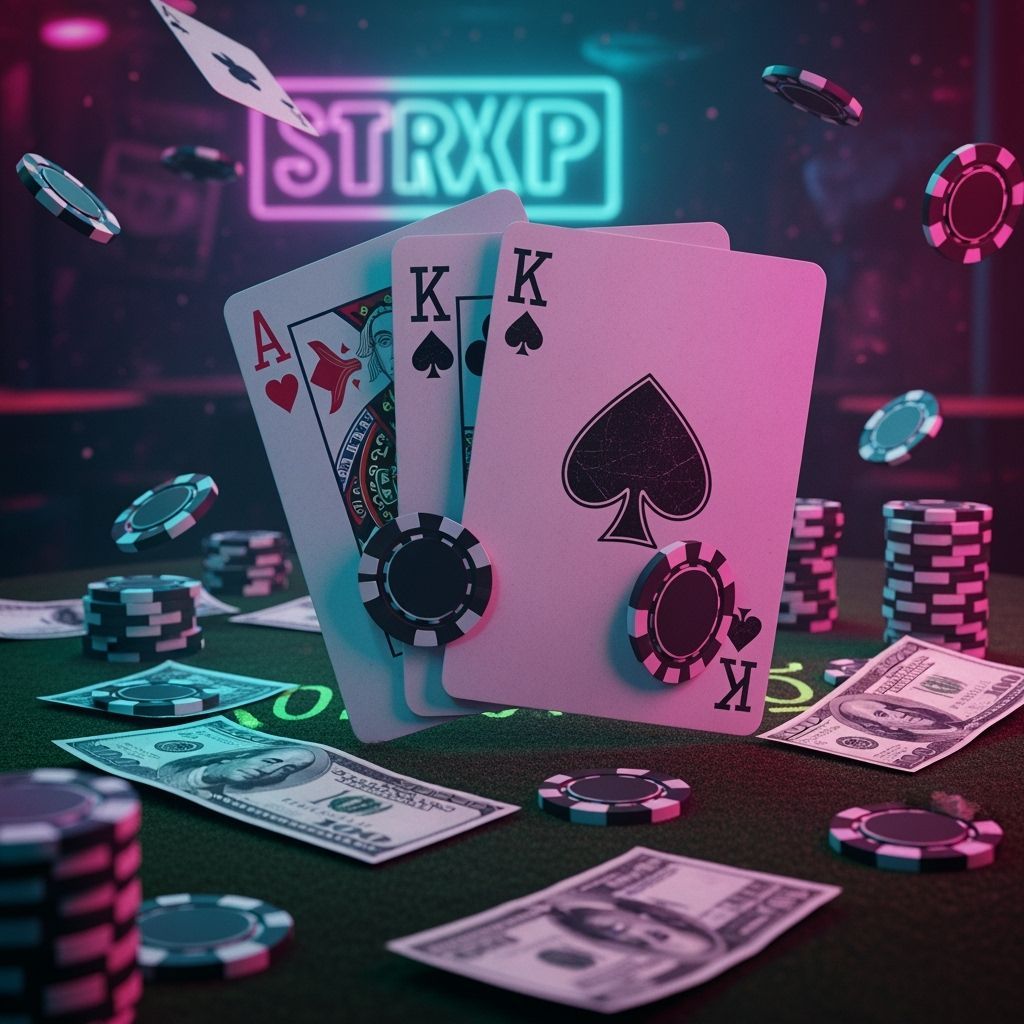 Ace and King in Neon Casino Glamour