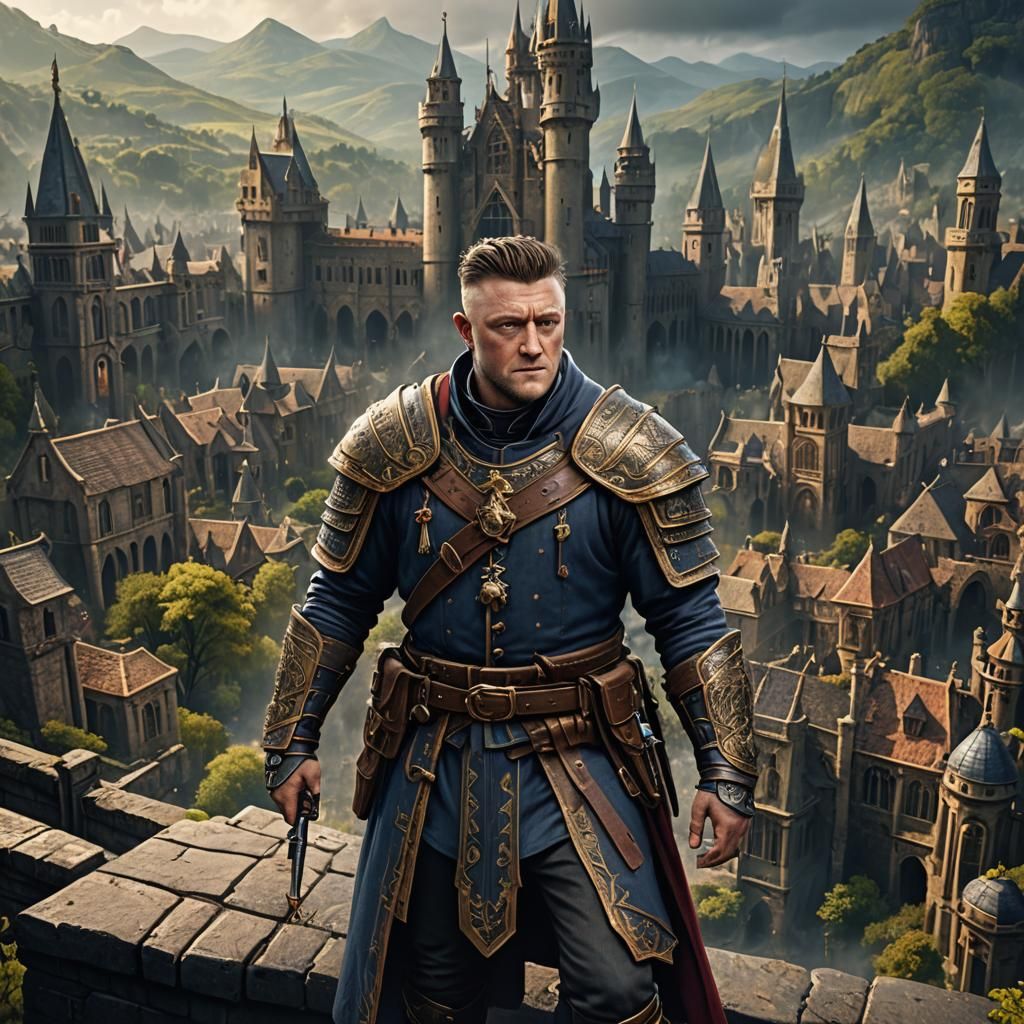 King Tommy Robinson: Detailed Matte Painting