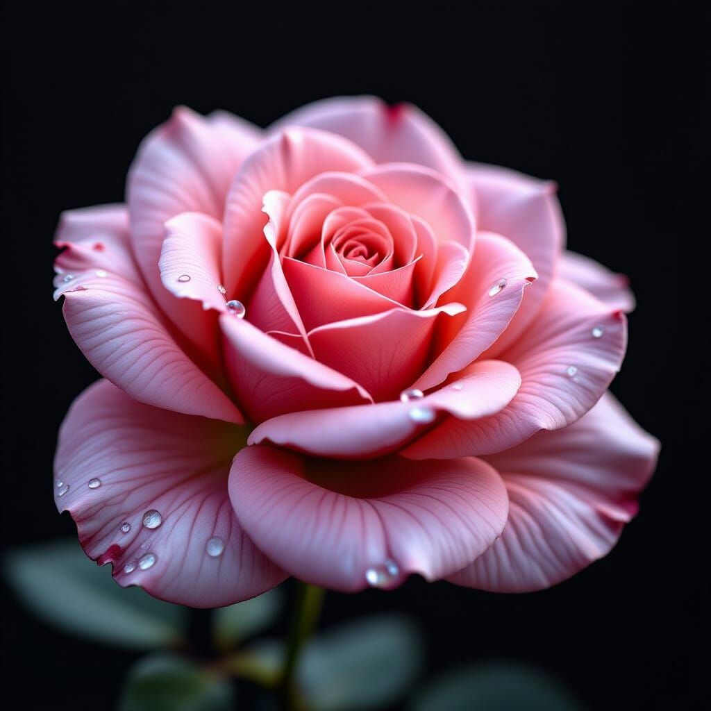 Velvety Red Rose in Extreme Close-Up, Fine Art Photography