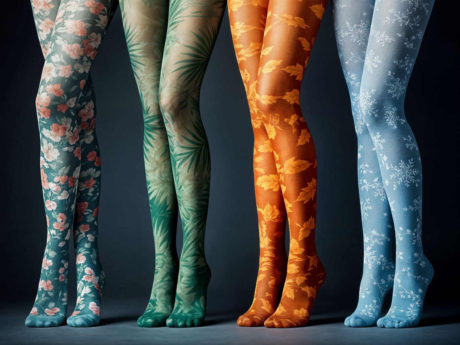 Legs in Four Season Tights in Dark Studio