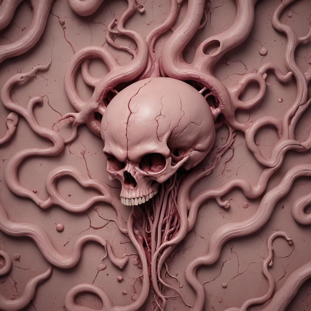 Detailed Matte Painting of a Rebellious Uterus