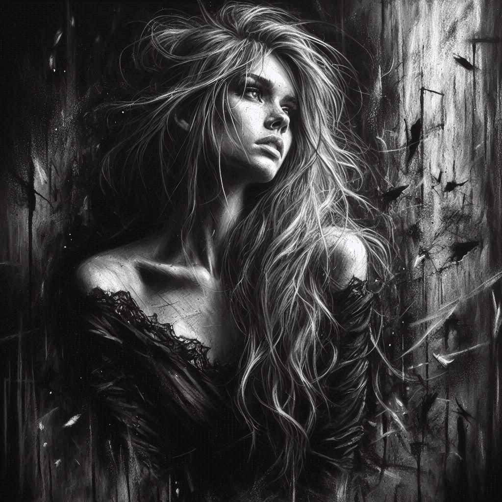 Classic Charcoal Drawing