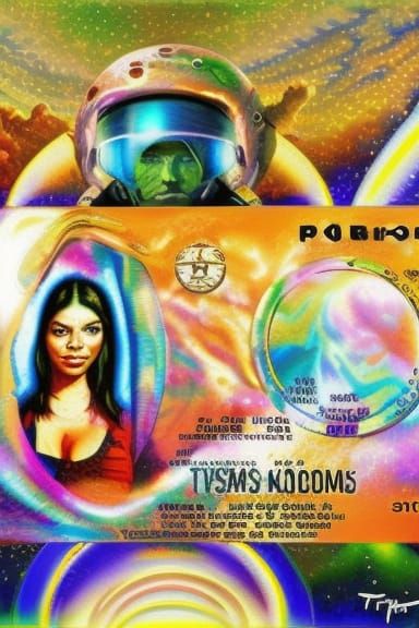 Martian Driver's License: Holographic Astral Illustration