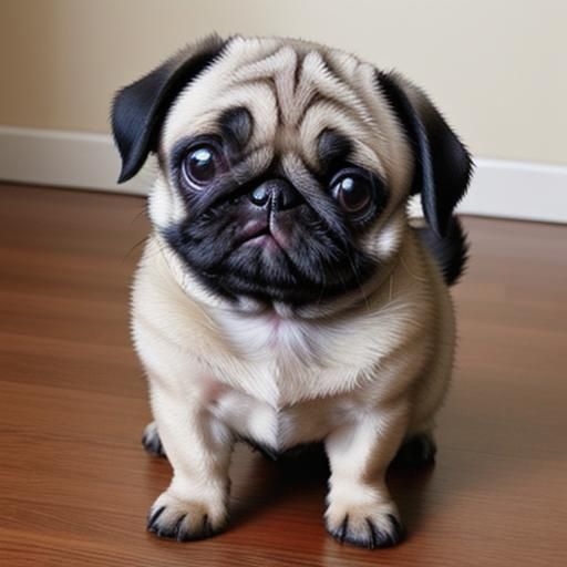 Cute Pug Dog with Squeaky Toy