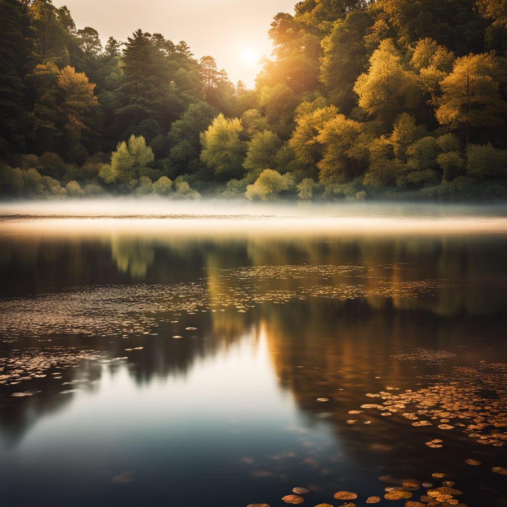 River Flowing Through Trees: Landscape Photography