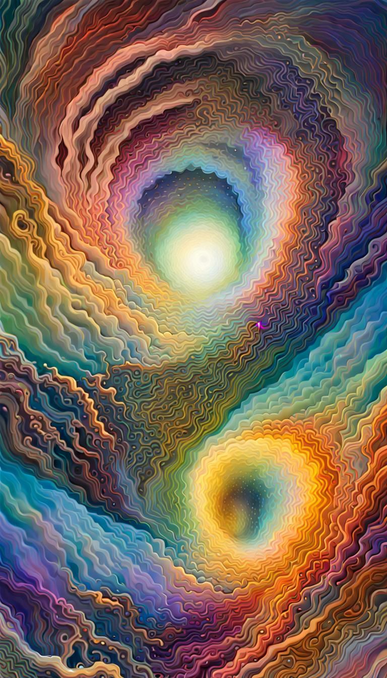 Prismatic Intelligences in Cosmic Space: Digital Illustratio...