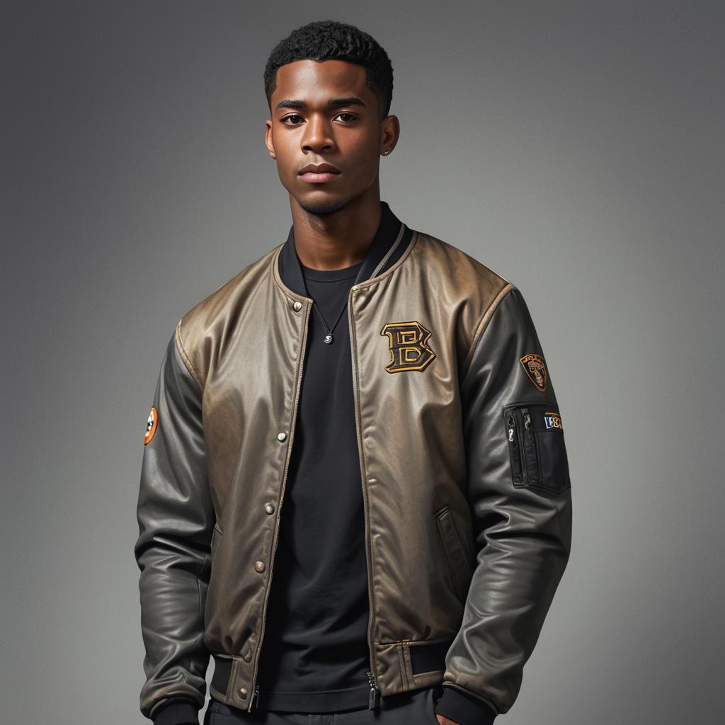 Fantasy Portrait of Young Man in Varsity Jacket