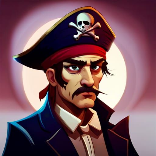 Scary Pirate Fish in Cel-Shaded Golden Hour