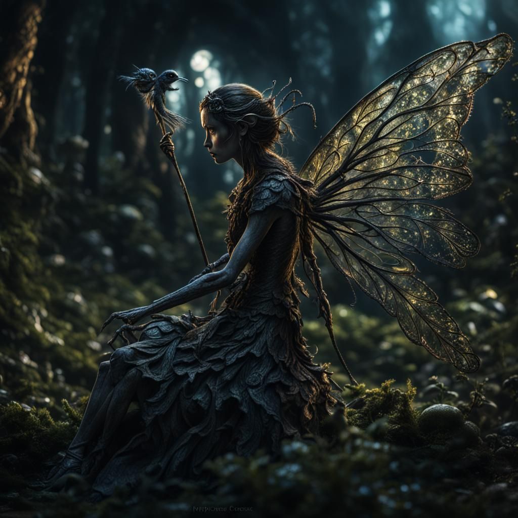 Hyperrealistic Lovecraftian Fairy in High Definition