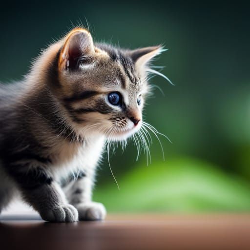 Cute Kitten Enjoys Rainy Day: Professional Photography