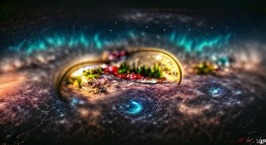 Milky Way North Pole in Holographic Cosmic Illustration