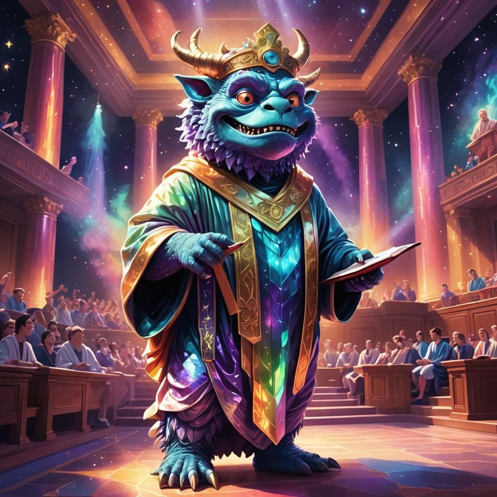 Monster Graduation: A Cosmic Shamanic Surrealism Illustratio...